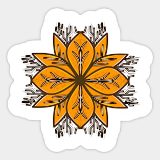 falling leaf art Sticker